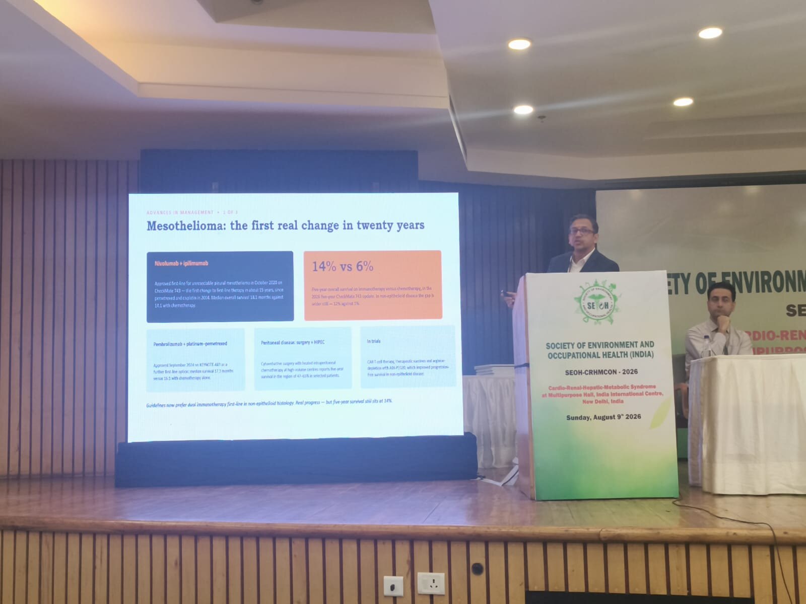 Dr. Anshul Bhatnagar presenting at the SEOH National Conference 2026, New Delhi