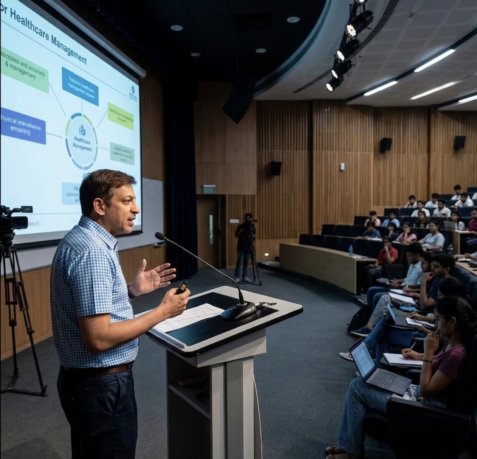 Lecturing to students